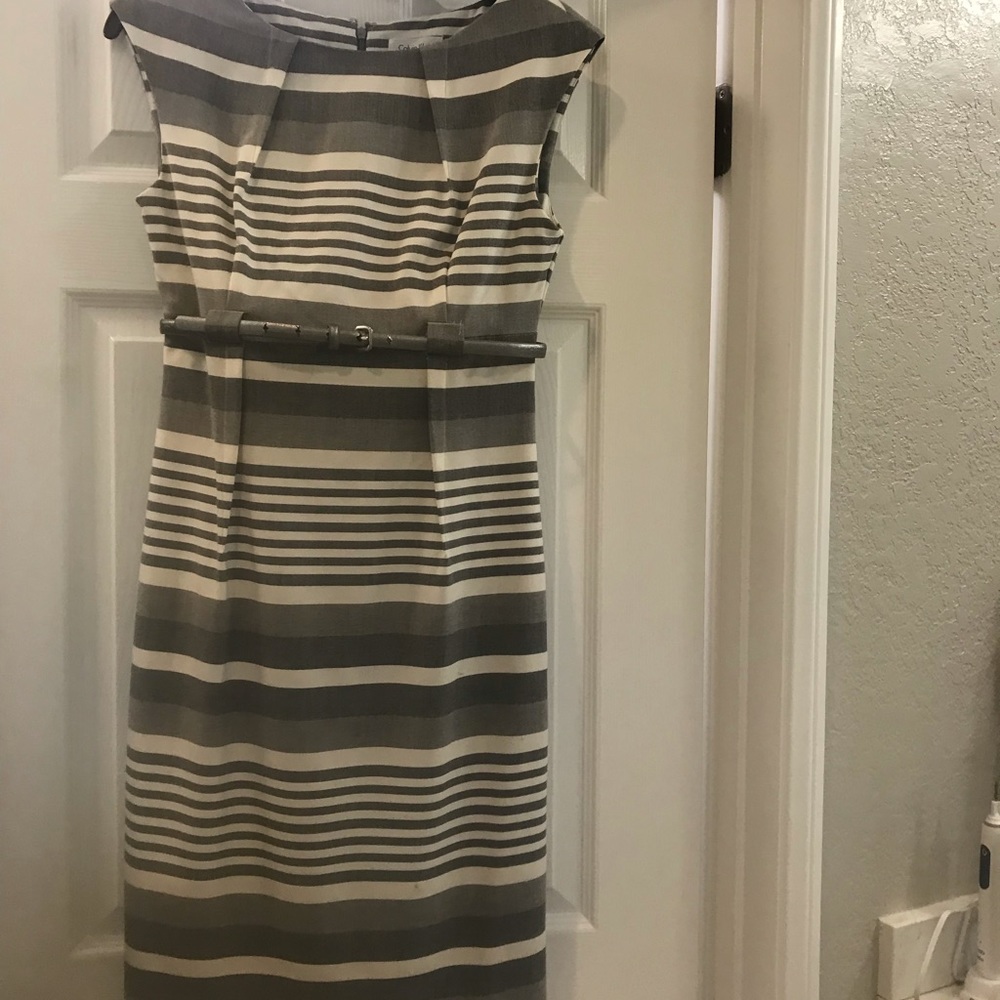 Calvin Klein size 4 sleeveless dress with belt